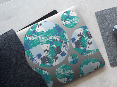 stormy memories abstract geometric DIY Laptop Stickers