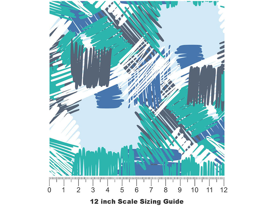 Stormy Memories Abstract Vinyl Film Pattern Size 12 inch Scale~Rwraps Stormy Memories Abstract Sizing Chart~2