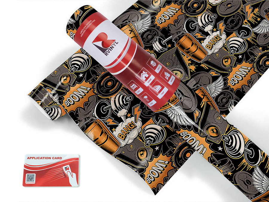 straight letter graffiti Craft Vinyl Roll
