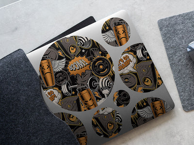 straight letter graffiti DIY Laptop Stickers