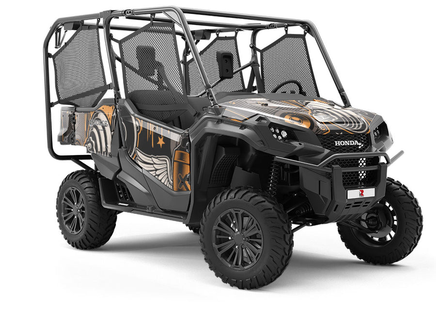Straight Letter Graffiti Utility Vehicle Vinyl Wrap