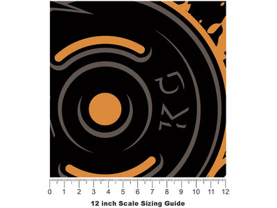 Straight Letter Graffiti Vinyl Film Pattern Size 12 inch Scale~Rwraps Straight Letter Graffiti Sizing Chart~2