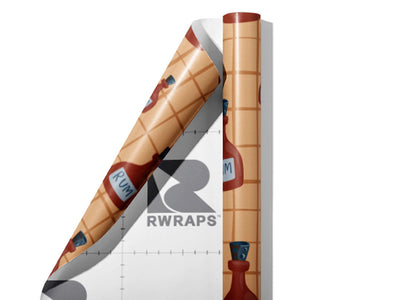 Straight Up Alcohol Wrap Film Sheets~Rwraps Series 914 Straight Up Alcohol Scrolled Sheet~3