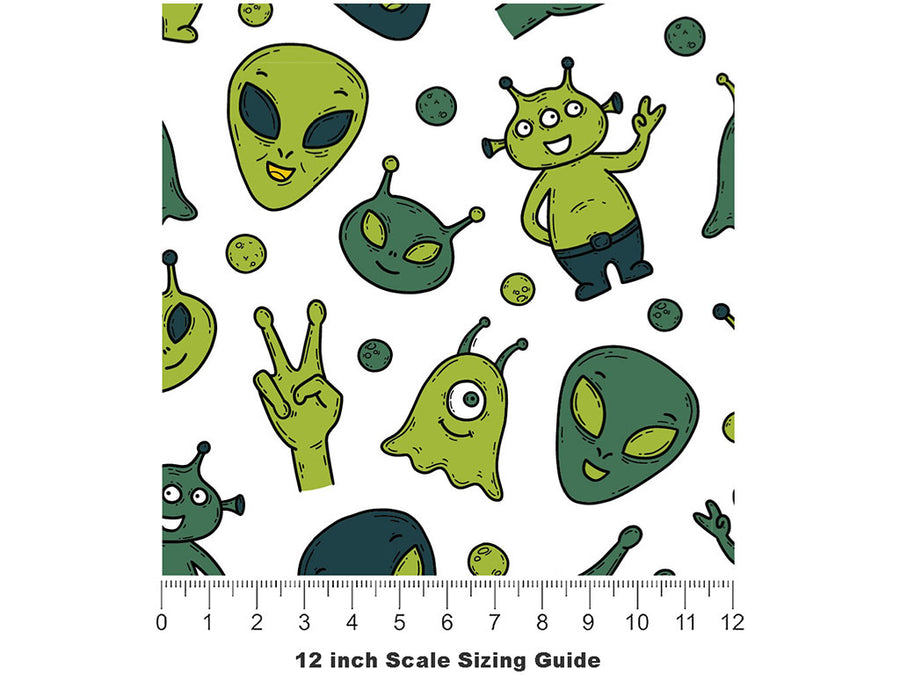 Strange Visitors Science Fiction Vinyl Film Pattern Size 12 inch Scale~Rwraps Strange Visitors Science Fiction Sizing Chart~2