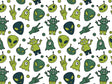 Strange Visitors Science Fiction Vinyl Wrap Pattern~Rwraps Series 914 Digitally Printed Vinyl Wrap~0