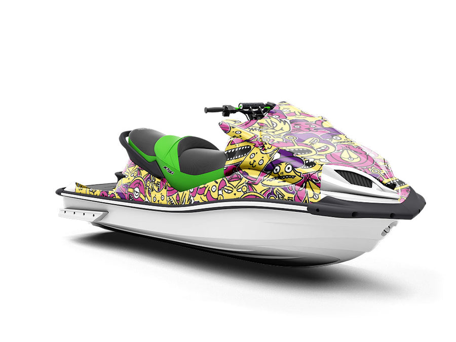 Strange Visitors Sticker Bomb Jet Ski Vinyl Customized Wrap