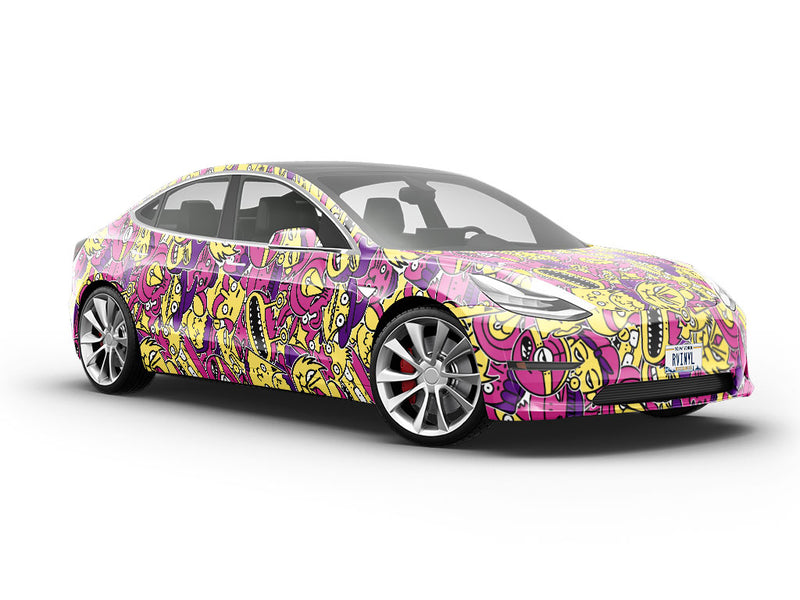 Strange Visitors Sticker Bomb Vehicle Vinyl Wrap