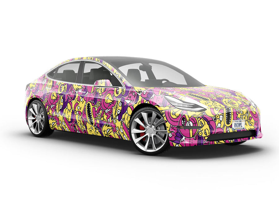 Strange Visitors Sticker Bomb Vehicle Vinyl Wrap