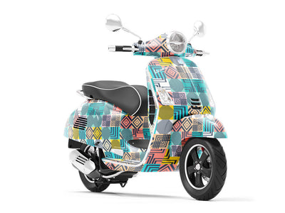 Stranger Than Mosaic Vespa Scooter Wrap Film