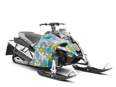 Stranger Than Mosaic Custom Wrapped Snowmobile