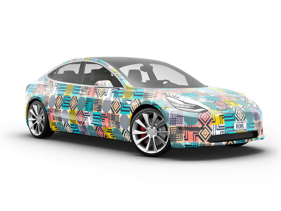 Stranger Than Mosaic Vehicle Vinyl Wrap