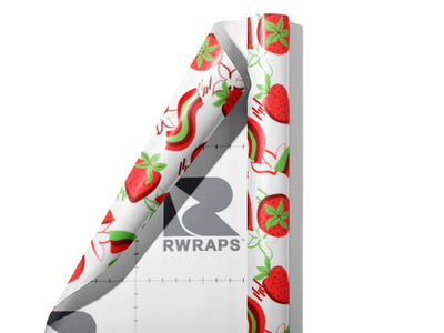 Strawberry Hill Fruit Wrap Film Sheets~Rwraps Series 914 Strawberry Hill Fruit Scrolled Sheet~3