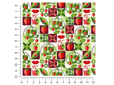 strawberry jam mosaic 1ft x 1ft Craft Sheets