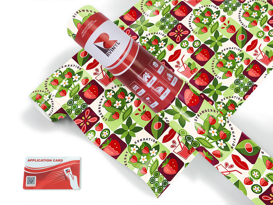 strawberry jam mosaic Craft Vinyl Roll