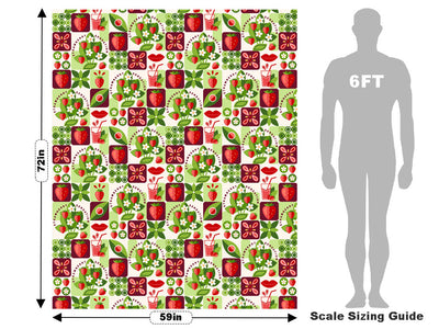 Strawberry Jam Mosaic Vehicle Wrap Scale~Rwraps Series 914 Strawberry Jam Mosaic Measurements~1