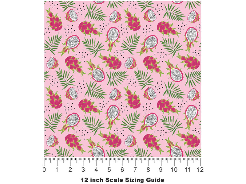 Strawberry Pears Fruit Vinyl Film Pattern Size 12 inch Scale~Rwraps Strawberry Pears Fruit Sizing Chart~2