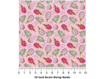 Strawberry Pears Fruit Vinyl Film Pattern Size 12 inch Scale~Rwraps Strawberry Pears Fruit Sizing Chart~2