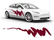 3M Burgundy Streaks Body Graphic~Full Side Auto Decal Kit~0