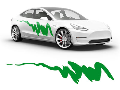 3M Bright Green Streaks Body Graphic~Full Side Auto Decal Kit~0