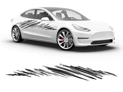 3M Black Street Chalk Body Graphic~Full Side Auto Decal Kit~0