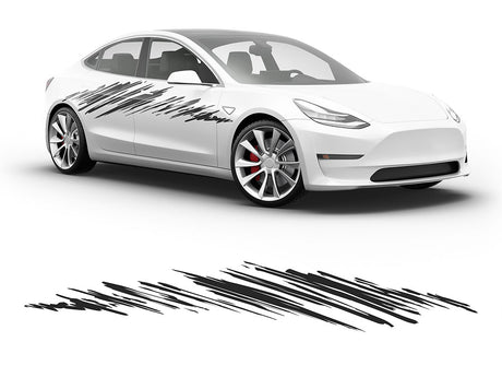 3M Black Street Chalk Body Graphic~Full Side Auto Decal Kit~0