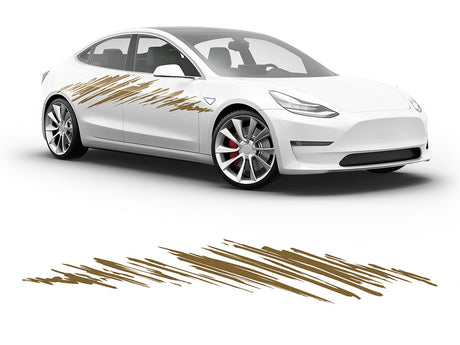 3M Gold Street Chalk Body Graphic~Full Side Auto Decal Kit~0