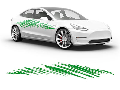 3M Bright Green Street Chalk Body Graphic~Full Side Auto Decal Kit~0