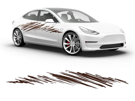 3M Brown Street Chalk Body Graphic~Full Side Auto Decal Kit~0