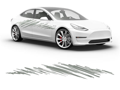 3M Light Gray Street Chalk Body Graphic~Full Side Auto Decal Kit~0
