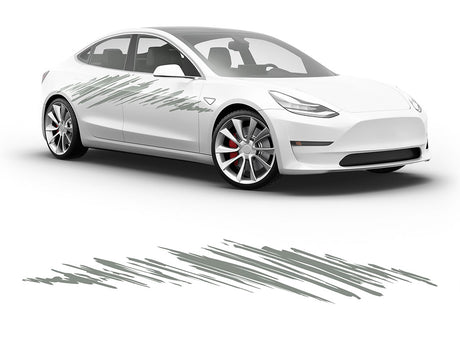 3M Light Gray Street Chalk Body Graphic~Full Side Auto Decal Kit~0