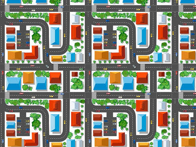 Strip Mall Cityscape Vinyl Wrap Pattern~Rwraps Series 914 Digitally Printed Vinyl Wrap~0