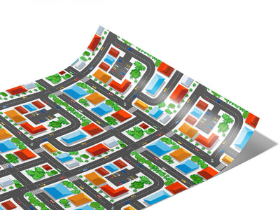 Strip Mall Cityscape Vinyl Wraps~Rwraps Series 914 Digitally Printed Vinyl Wrap~1