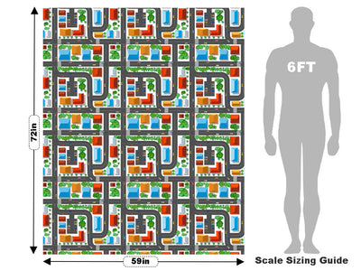 Strip Mall Cityscape Vehicle Wrap Scale~Rwraps Series 914 Strip Mall Cityscape Measurements~2