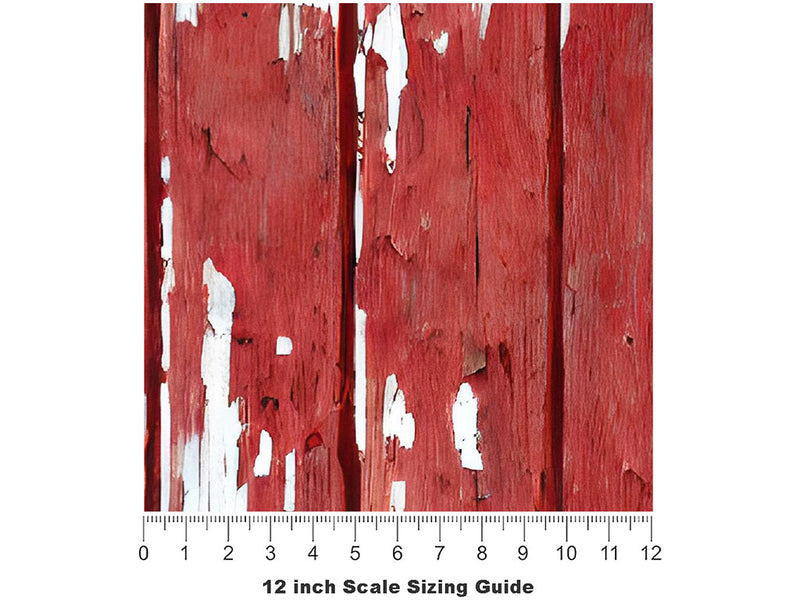 Stripped Auburn Wood Plank Vinyl Film Pattern Size 12 inch Scale~Rwraps Stripped Auburn Wood Plank Sizing Chart~3