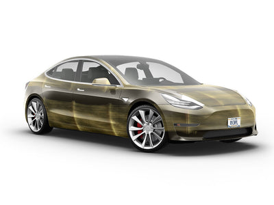 Strong Bashania Bamboo Vehicle Vinyl Wrap