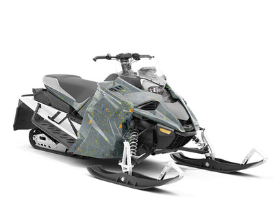 Strong Hand Paint Splatter Custom Wrapped Snowmobile