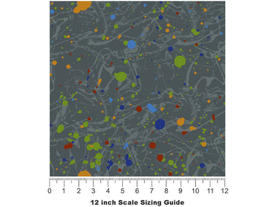 Strong Hand Paint Splatter Vinyl Film Pattern Size 12 inch Scale~Rwraps Strong Hand Paint Splatter Sizing Chart~2