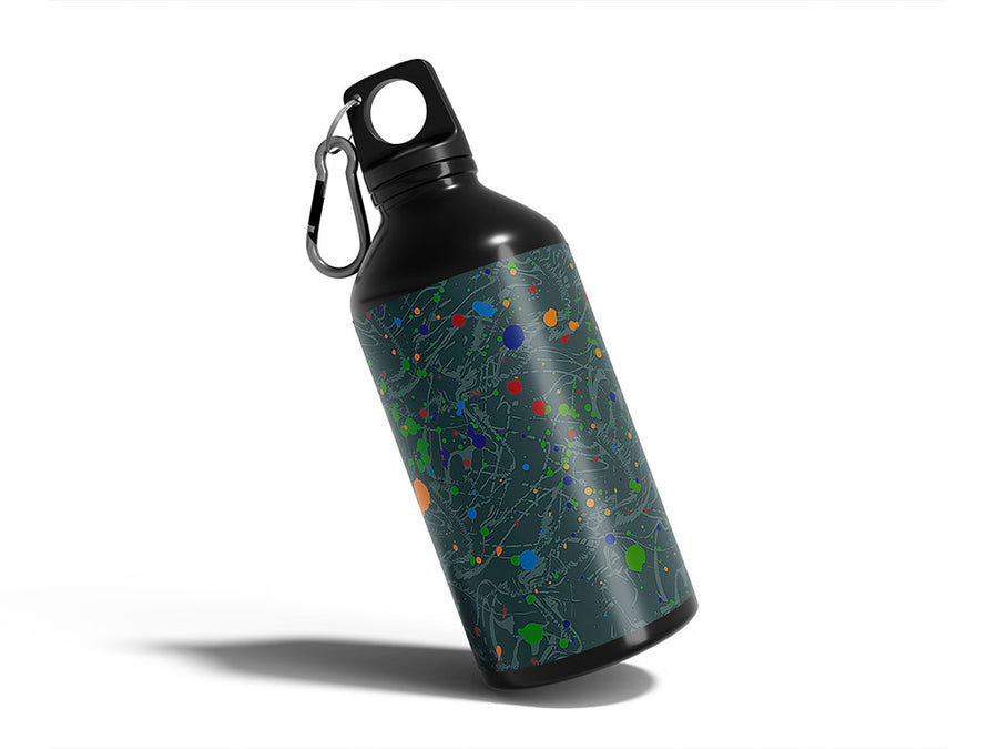 strong hand paint splatter Water Bottle DIY Stickers