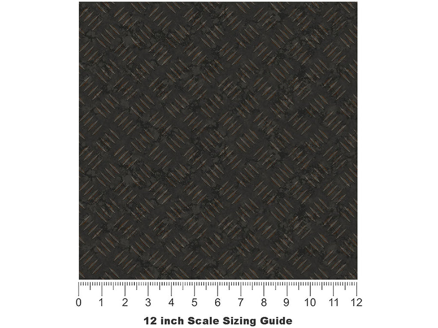 Structural Nightshade Diamond Plate Vinyl Film Pattern Size 12 inch Scale~Rwraps Structural Nightshade Sizing Chart~2