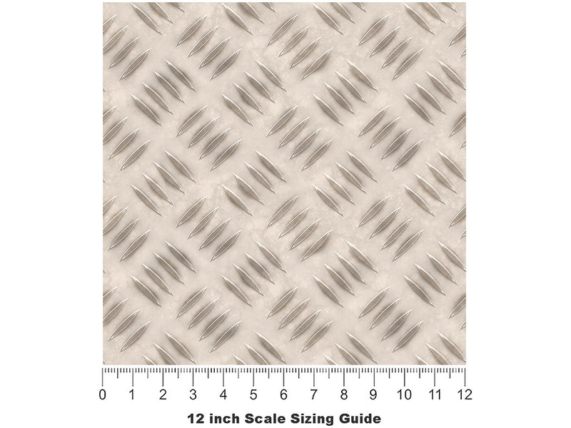 Structured Steel Diamond Plate Vinyl Film Pattern Size 12 inch Scale~Rwraps Structured Steel Sizing Chart~2