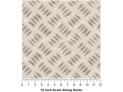 Structured Steel Diamond Plate Vinyl Film Pattern Size 12 inch Scale~Rwraps Structured Steel Sizing Chart~2