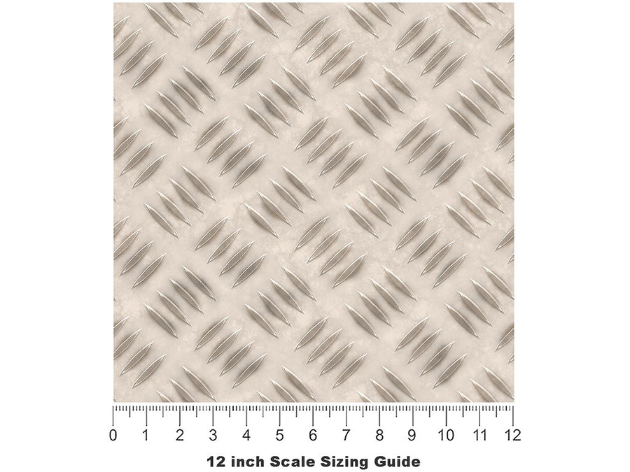 Structured Steel Diamond Plate Vinyl Film Pattern Size 12 inch Scale~Rwraps Structured Steel Sizing Chart~2