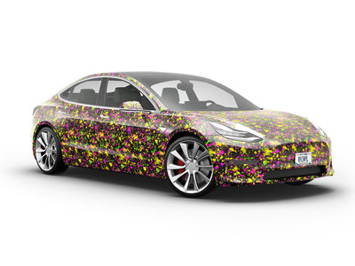 Studio Floor Paint Splatter Vehicle Vinyl Wrap