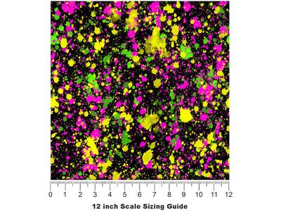 Studio Floor Paint Splatter Vinyl Film Pattern Size 12 inch Scale~Rwraps Studio Floor Paint Splatter Sizing Chart~2