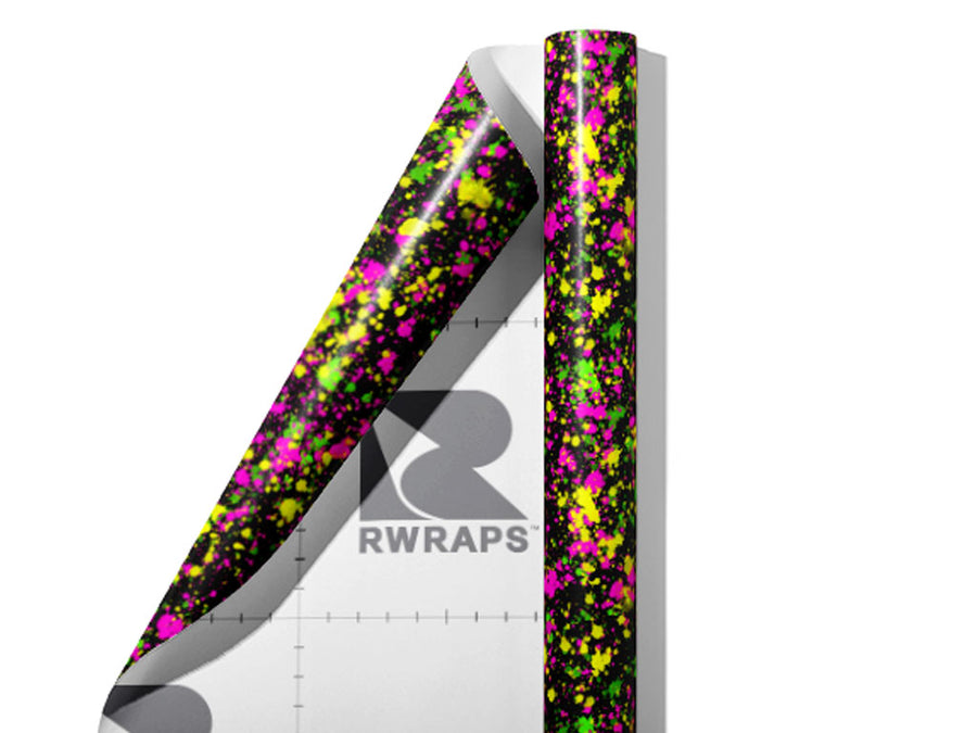 Studio Floor Paint Splatter Wrap Film Sheets~Rwraps Series 914 Studio Floor Paint Splatter Scrolled Sheet~3