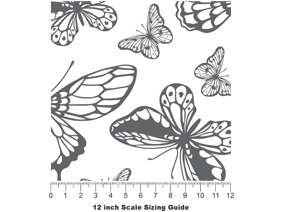 Stunning Silhouettes Bug Vinyl Film Pattern Size 12 inch Scale~Rwraps Stunning Silhouettes Bug Sizing Chart~2