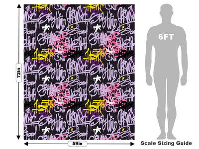 Style Queen Graffiti Vehicle Wrap Scale~Rwraps Series 914 Style Queen Graffiti Measurements~2