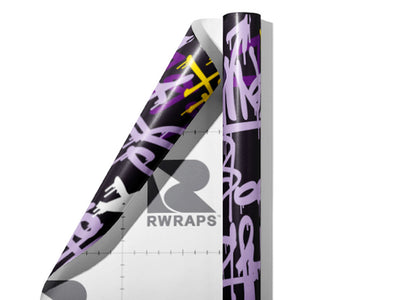 Style Queen Graffiti Wrap Film Sheets~Rwraps Series 914 Style Queen Graffiti Scrolled Sheet~4
