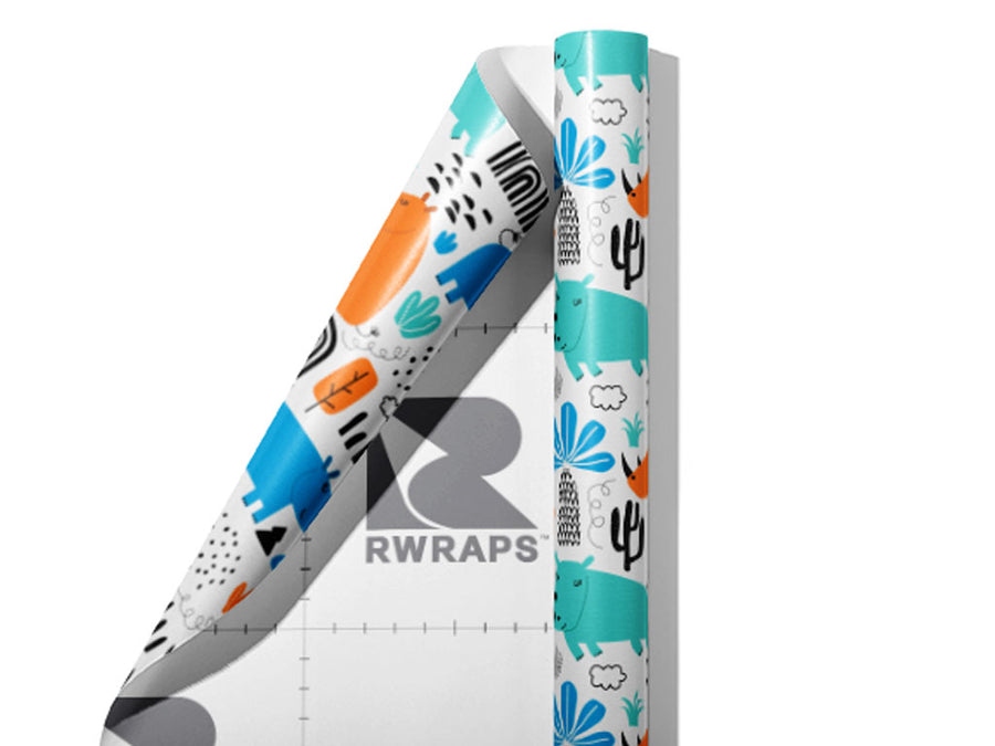 Sub-Saharan Life Animal Wrap Film Sheets~Rwraps Series 914 Sub-Saharan Life Animal Scrolled Sheet~3