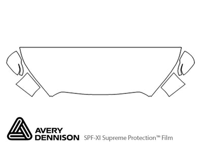 ascent Avery Dennison Clear Bra Hood Precut PPF Diagram